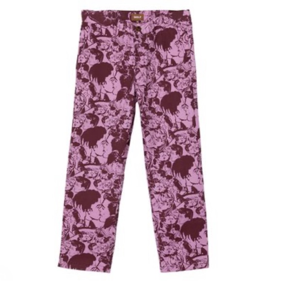 KISSING FACES CHINO PANT - PINK by GOLF WANG - Picture 1 of 5